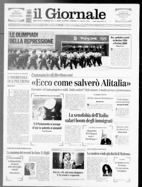 Il giornale : quotidiano del mattino